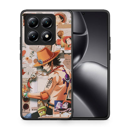 Θήκη Xiaomi 14T Anime Collage από τη Smartfits με σχέδιο στο πίσω μέρος και μαύρο περίβλημα | Xiaomi 14T Anime Collage case with colorful back and black bezels