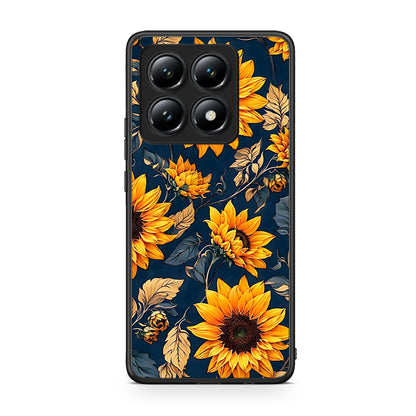 Xiaomi 14T Autumn Sunflowers Θήκη από τη Smartfits με σχέδιο στο πίσω μέρος και μαύρο περίβλημα | Smartphone case with colorful back and black bezels by Smartfits
