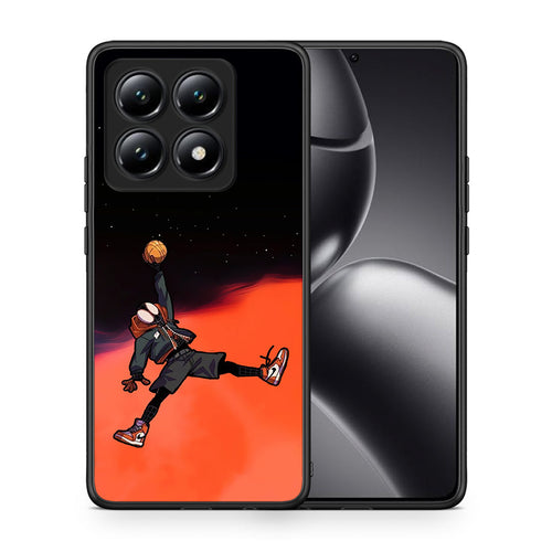 Θήκη Xiaomi 14T Basketball Hero από τη Smartfits με σχέδιο στο πίσω μέρος και μαύρο περίβλημα | Xiaomi 14T Basketball Hero case with colorful back and black bezels