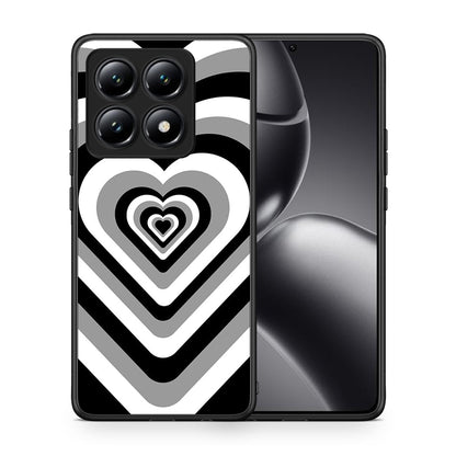 Θήκη Xiaomi 14T Black Hearts από τη Smartfits με σχέδιο στο πίσω μέρος και μαύρο περίβλημα | Xiaomi 14T Black Hearts case with colorful back and black bezels
