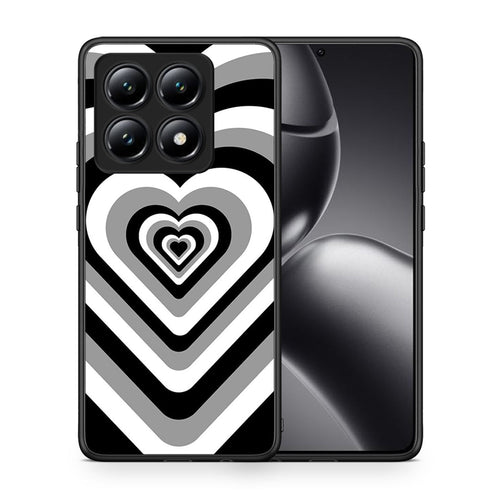 Θήκη Xiaomi 14T Black Hearts από τη Smartfits με σχέδιο στο πίσω μέρος και μαύρο περίβλημα | Xiaomi 14T Black Hearts case with colorful back and black bezels