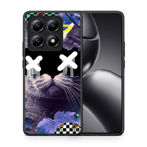 Θήκη Xiaomi 14T Cat Collage από τη Smartfits με σχέδιο στο πίσω μέρος και μαύρο περίβλημα | Xiaomi 14T Cat Collage case with colorful back and black bezels