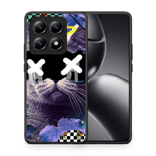 Θήκη Xiaomi 14T Cat Collage από τη Smartfits με σχέδιο στο πίσω μέρος και μαύρο περίβλημα | Xiaomi 14T Cat Collage case with colorful back and black bezels