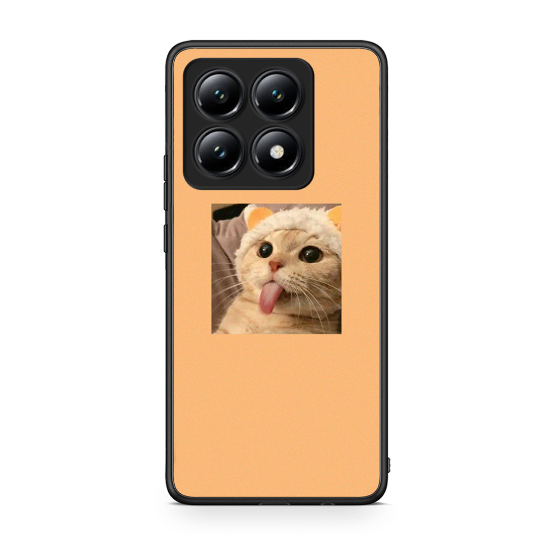 Xiaomi 14T Cat Tongue θήκη από τη Smartfits με σχέδιο στο πίσω μέρος και μαύρο περίβλημα | Smartphone case with colorful back and black bezels by Smartfits