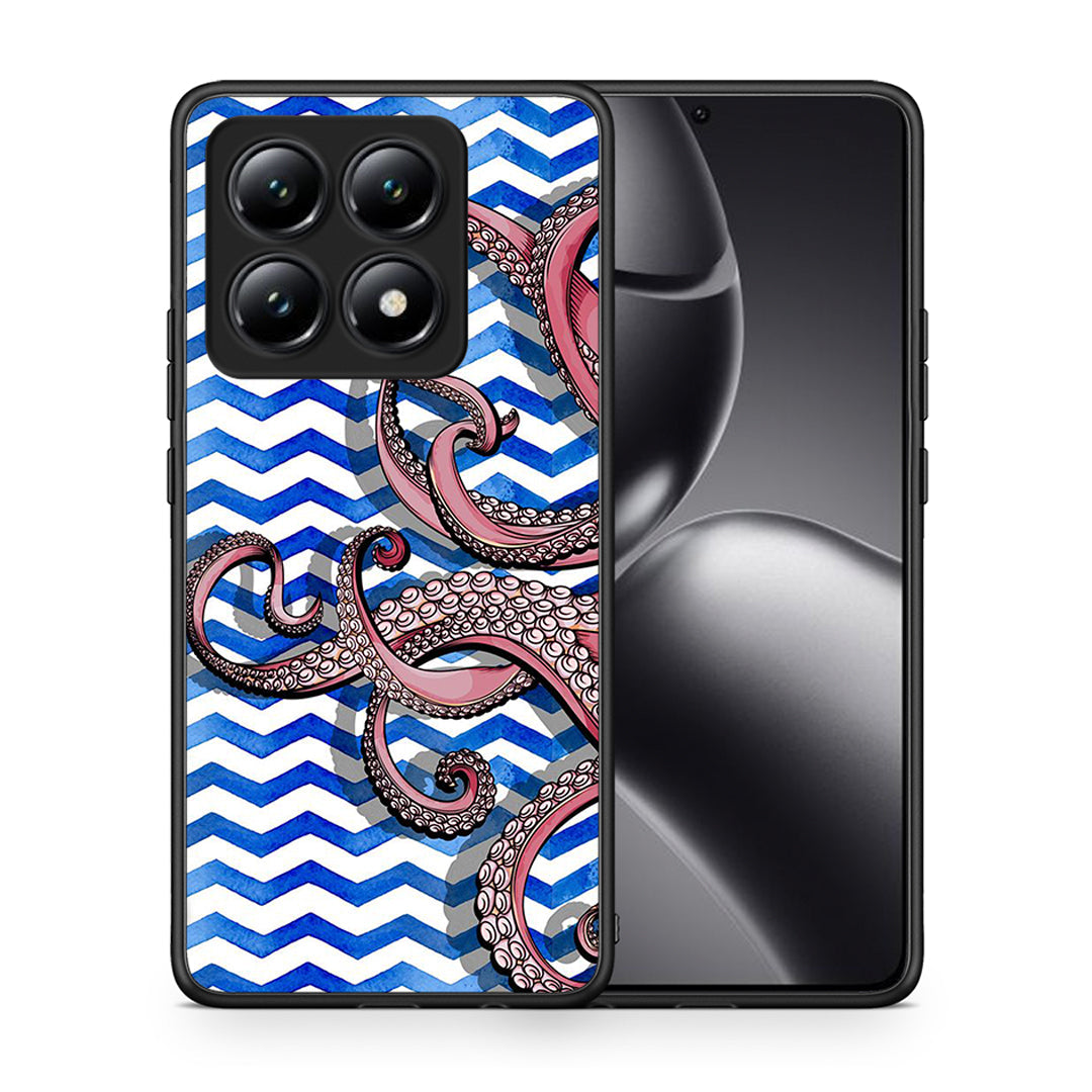 Θήκη Xiaomi 14T Chevron Devilfish από τη Smartfits με σχέδιο στο πίσω μέρος και μαύρο περίβλημα | Xiaomi 14T Chevron Devilfish case with colorful back and black bezels