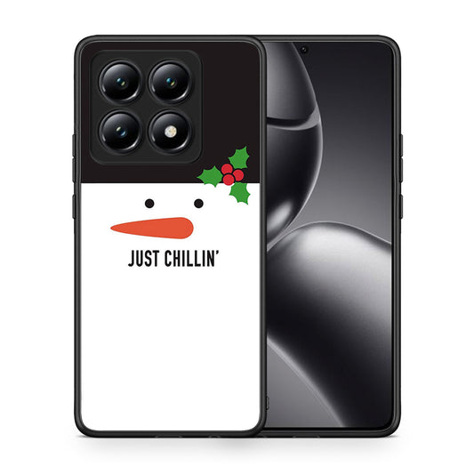 Θήκη Xiaomi 14T Christmas Chillin από τη Smartfits με σχέδιο στο πίσω μέρος και μαύρο περίβλημα | Xiaomi 14T Christmas Chillin case with colorful back and black bezels