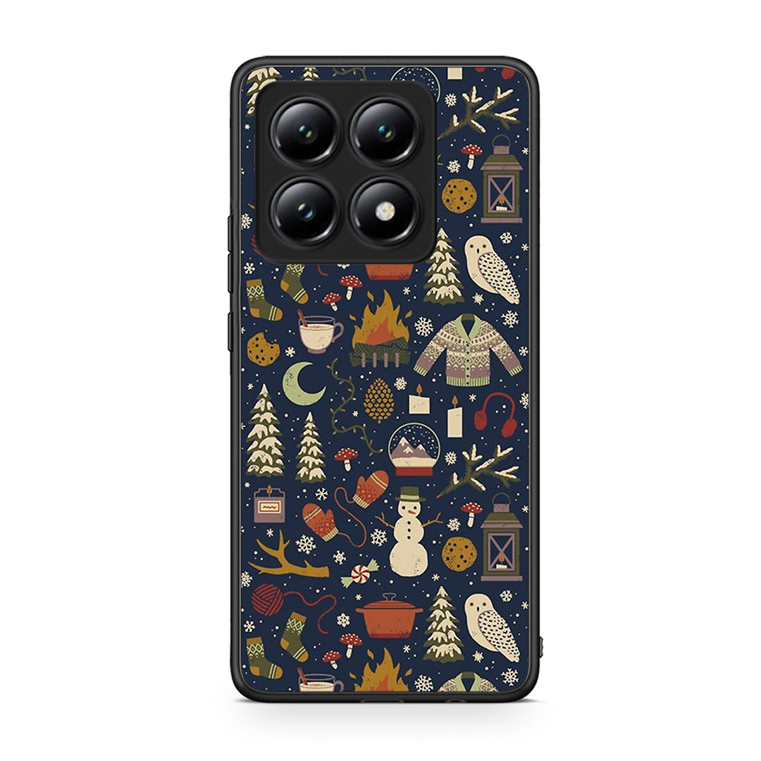 Xiaomi 14T Christmas Elements θήκη από τη Smartfits με σχέδιο στο πίσω μέρος και μαύρο περίβλημα | Smartphone case with colorful back and black bezels by Smartfits