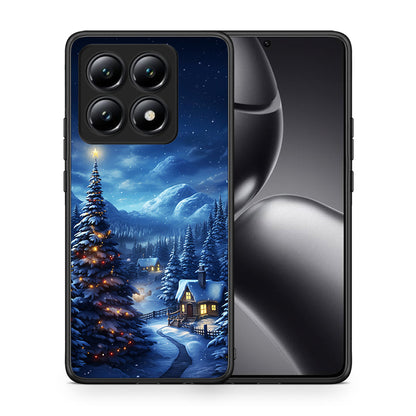 Θήκη Xiaomi 14T Christmas Scenery από τη Smartfits με σχέδιο στο πίσω μέρος και μαύρο περίβλημα | Xiaomi 14T Christmas Scenery case with colorful back and black bezels