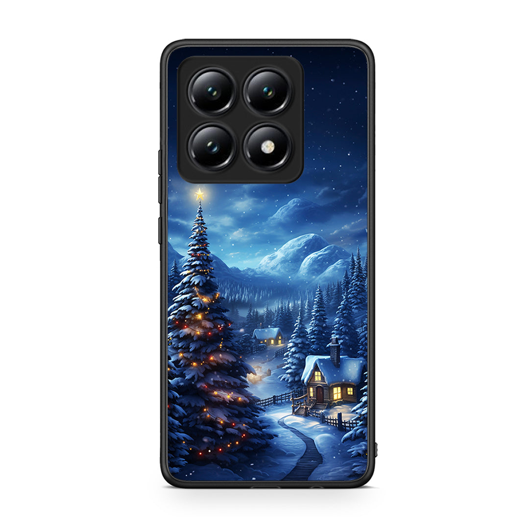Xiaomi 14T Christmas Scenery θήκη από τη Smartfits με σχέδιο στο πίσω μέρος και μαύρο περίβλημα | Smartphone case with colorful back and black bezels by Smartfits