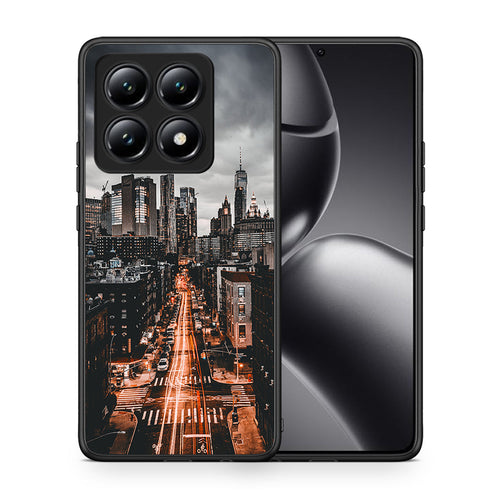 Θήκη Xiaomi 14T City Lights από τη Smartfits με σχέδιο στο πίσω μέρος και μαύρο περίβλημα | Xiaomi 14T City Lights case with colorful back and black bezels