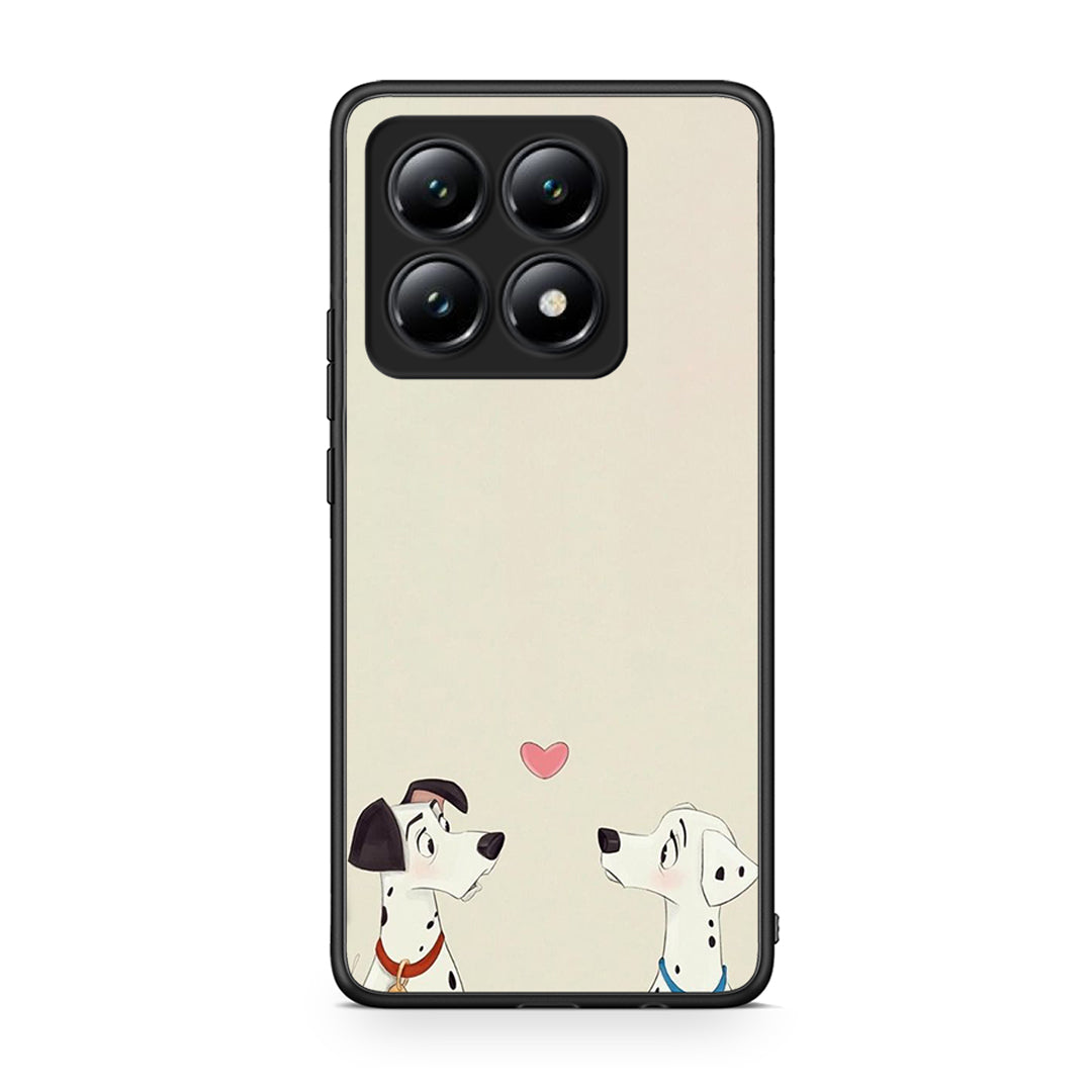 Xiaomi 14T Dalmatians Love θήκη από τη Smartfits με σχέδιο στο πίσω μέρος και μαύρο περίβλημα | Smartphone case with colorful back and black bezels by Smartfits
