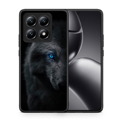 Θήκη Xiaomi 14T Dark Wolf από τη Smartfits με σχέδιο στο πίσω μέρος και μαύρο περίβλημα | Xiaomi 14T Dark Wolf case with colorful back and black bezels