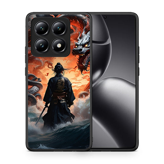 Θήκη Xiaomi 14T Dragons Fight από τη Smartfits με σχέδιο στο πίσω μέρος και μαύρο περίβλημα | Xiaomi 14T Dragons Fight case with colorful back and black bezels