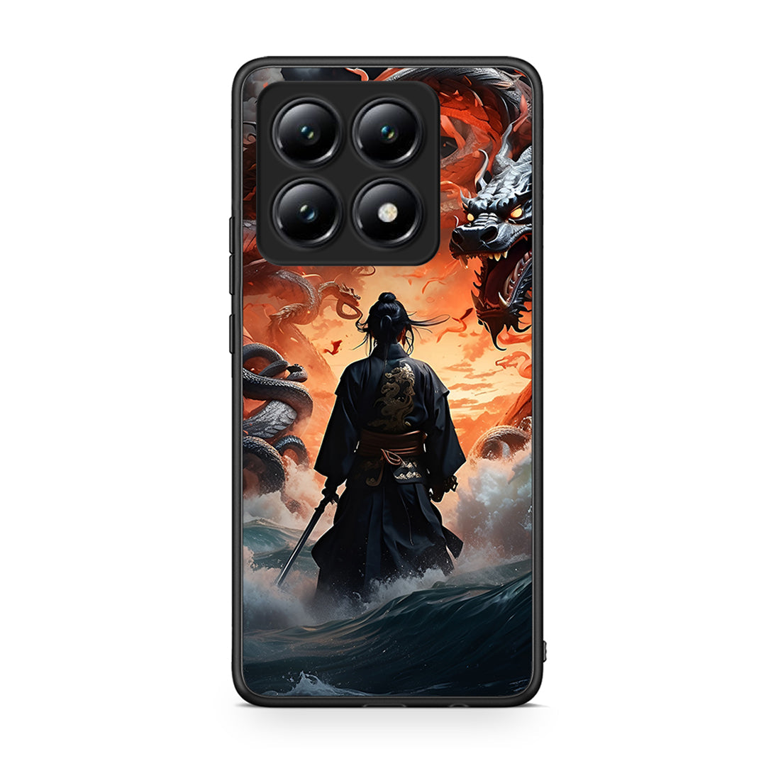 Xiaomi 14T Dragons Fight θήκη από τη Smartfits με σχέδιο στο πίσω μέρος και μαύρο περίβλημα | Smartphone case with colorful back and black bezels by Smartfits
