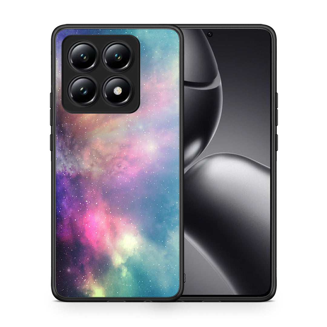 Θήκη Xiaomi 14T Rainbow Galaxy από τη Smartfits με σχέδιο στο πίσω μέρος και μαύρο περίβλημα | Xiaomi 14T Rainbow Galaxy case with colorful back and black bezels