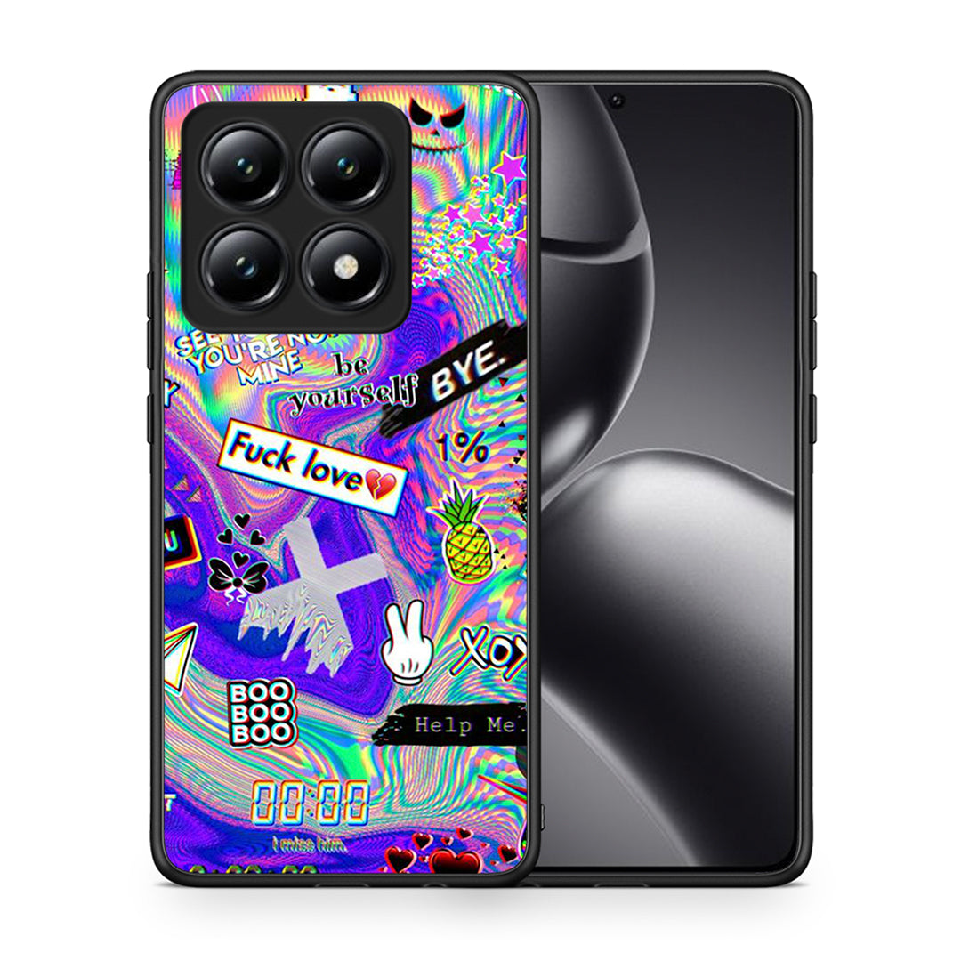 Θήκη Xiaomi 14T Game Over από τη Smartfits με σχέδιο στο πίσω μέρος και μαύρο περίβλημα | Xiaomi 14T Game Over case with colorful back and black bezels