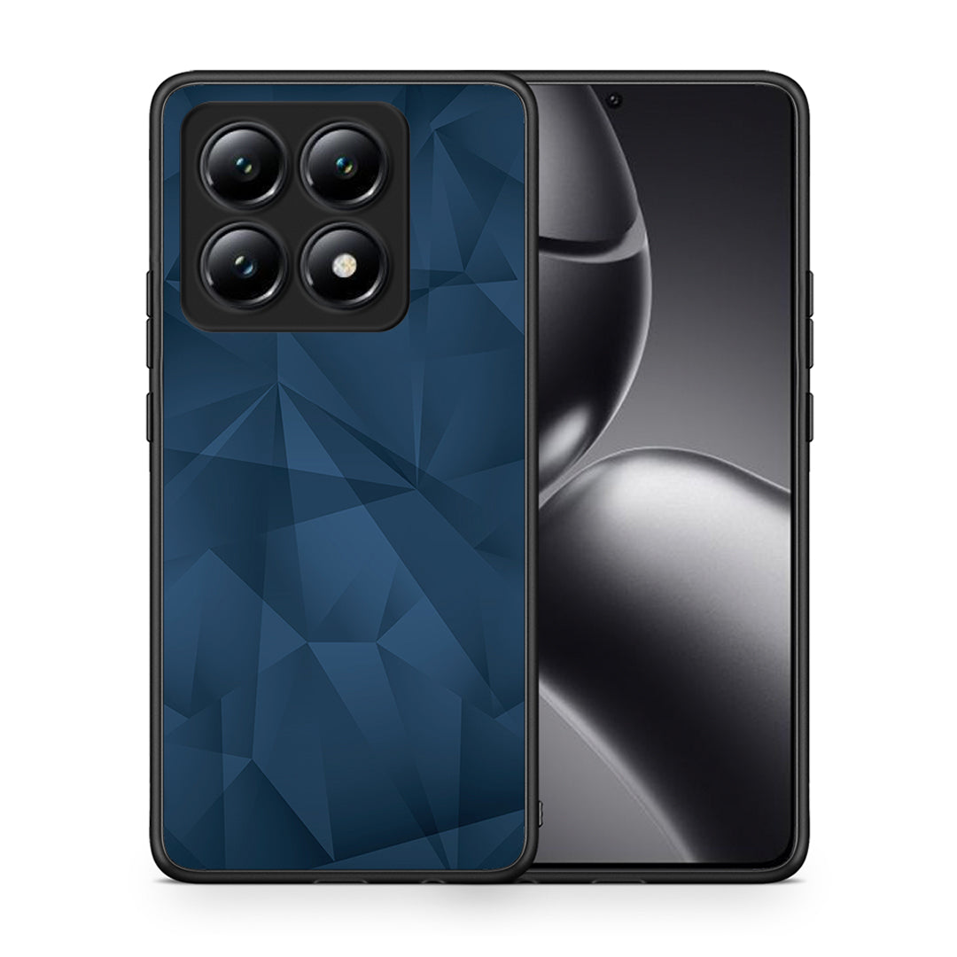 Θήκη Xiaomi 14T Blue Abstract Geometric από τη Smartfits με σχέδιο στο πίσω μέρος και μαύρο περίβλημα | Xiaomi 14T Blue Abstract Geometric case with colorful back and black bezels