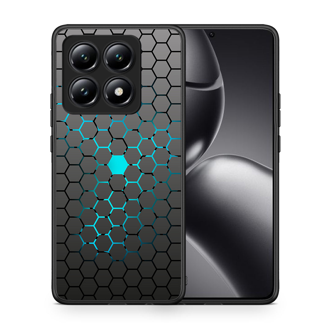 Θήκη Xiaomi 14T Hexagonal Geometric από τη Smartfits με σχέδιο στο πίσω μέρος και μαύρο περίβλημα | Xiaomi 14T Hexagonal Geometric case with colorful back and black bezels