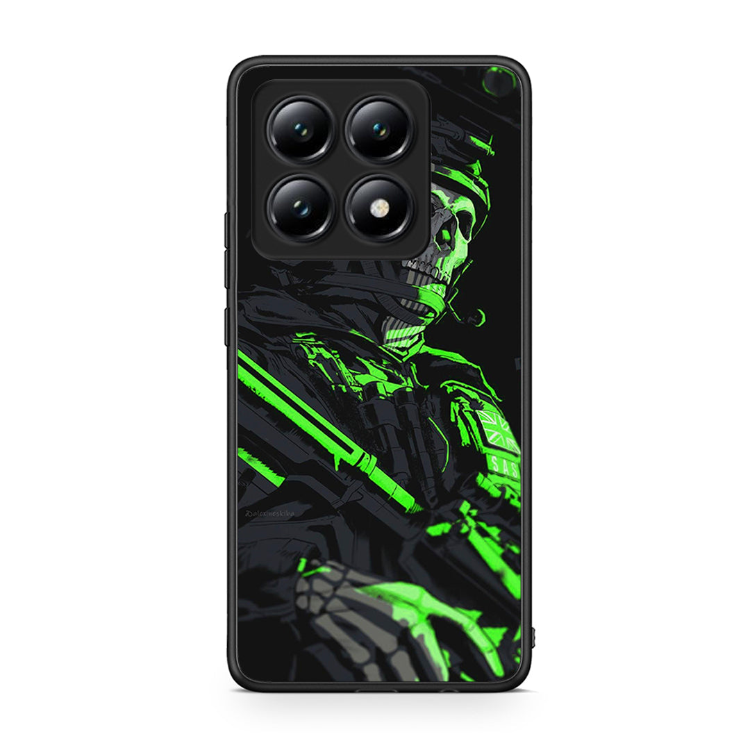 Xiaomi 14T Green Soldier Θήκη Αγίου Βαλεντίνου από τη Smartfits με σχέδιο στο πίσω μέρος και μαύρο περίβλημα | Smartphone case with colorful back and black bezels by Smartfits