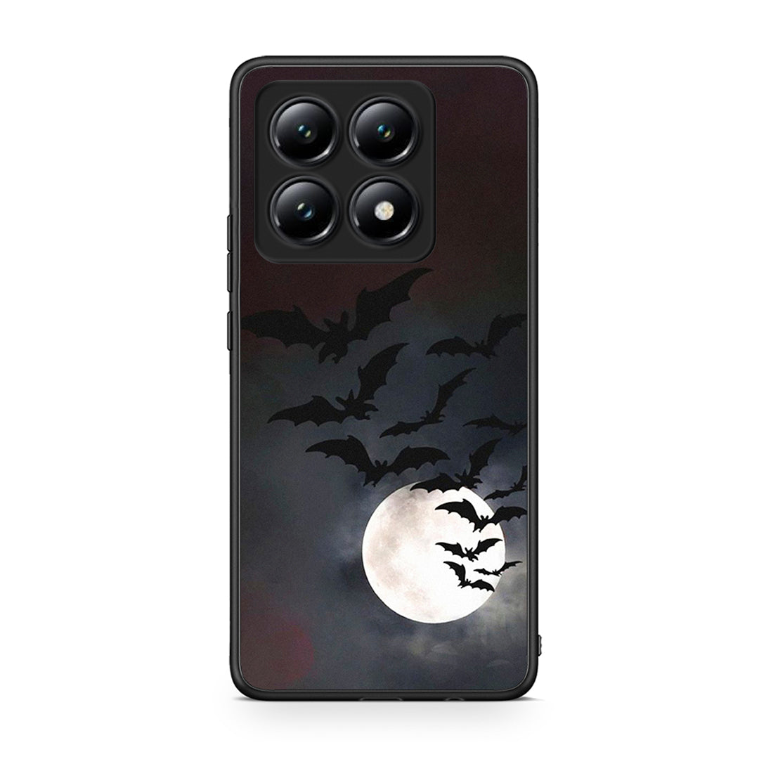 Xiaomi 14T Halloween Bat Night Θήκη από τη Smartfits με σχέδιο στο πίσω μέρος και μαύρο περίβλημα | Smartphone case with colorful back and black bezels by Smartfits