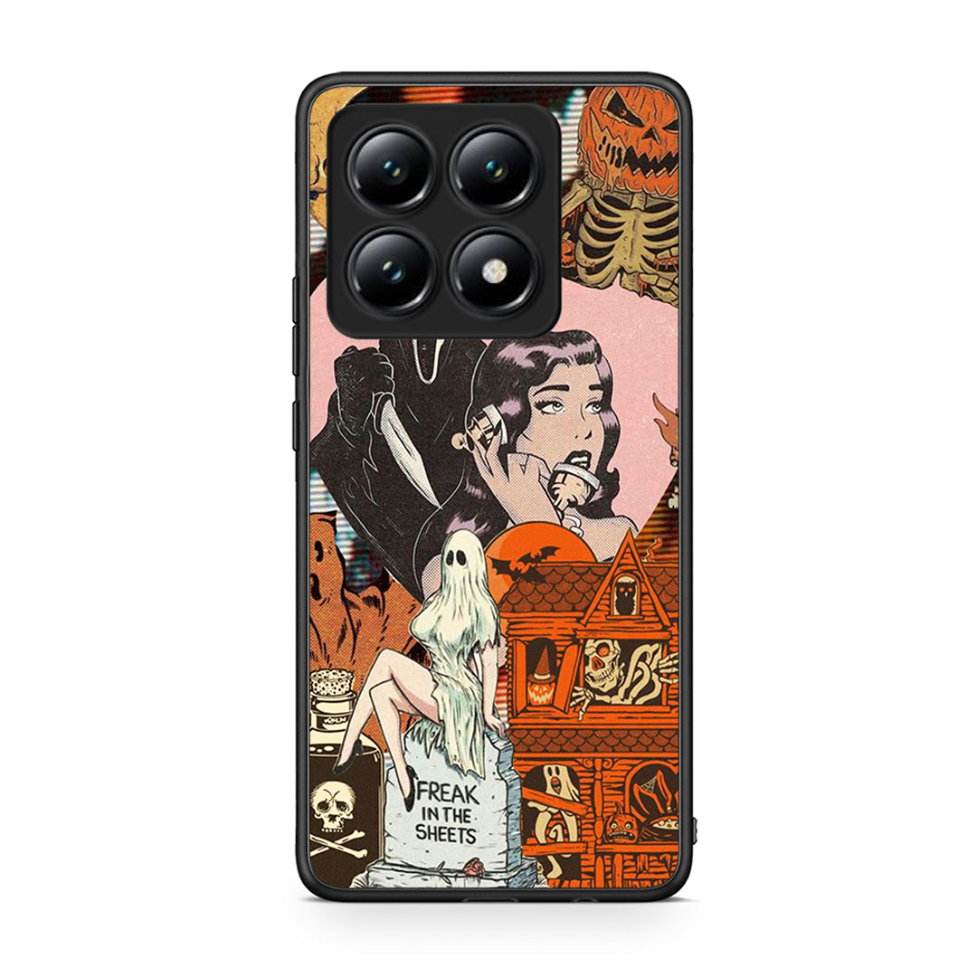 Xiaomi 14T Halloween Collage Θήκη από τη Smartfits με σχέδιο στο πίσω μέρος και μαύρο περίβλημα | Smartphone case with colorful back and black bezels by Smartfits