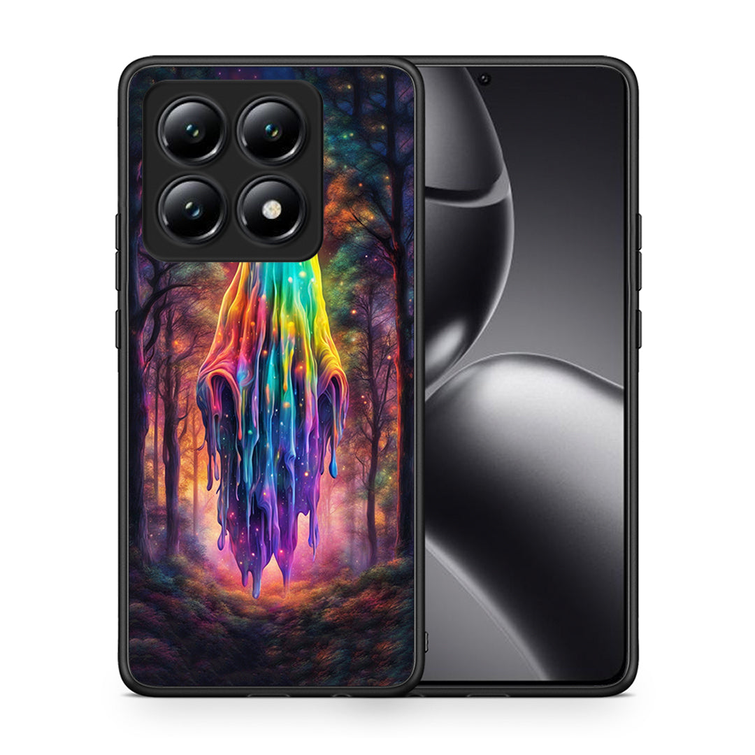 Θήκη Xiaomi 14T Halloween Ghost από τη Smartfits με σχέδιο στο πίσω μέρος και μαύρο περίβλημα | Xiaomi 14T Halloween Ghost case with colorful back and black bezels