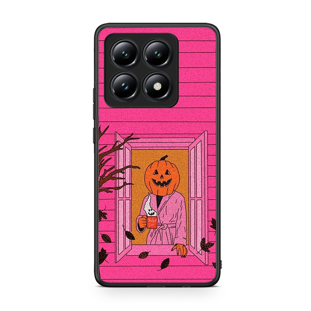 Xiaomi 14T Halloween Pumpkin Lady Θήκη από τη Smartfits με σχέδιο στο πίσω μέρος και μαύρο περίβλημα | Smartphone case with colorful back and black bezels by Smartfits
