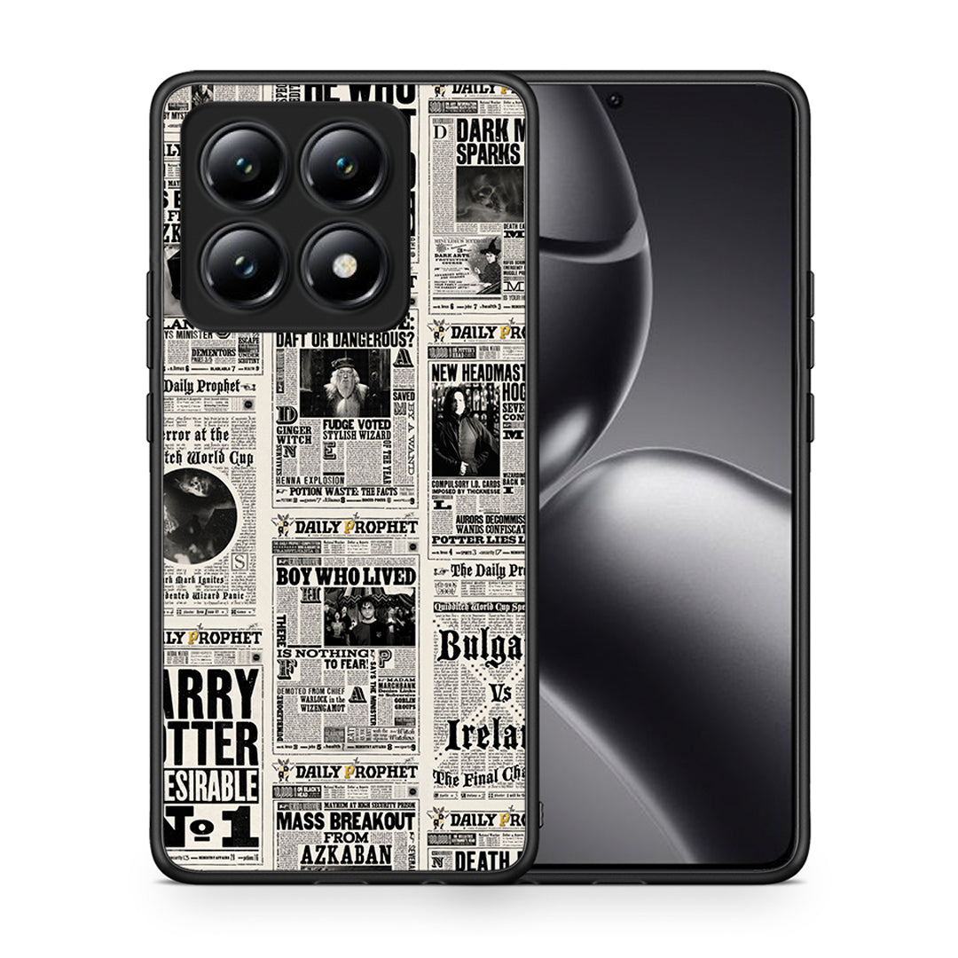 Θήκη Xiaomi 14T Harry Paper από τη Smartfits με σχέδιο στο πίσω μέρος και μαύρο περίβλημα | Xiaomi 14T Harry Paper case with colorful back and black bezels