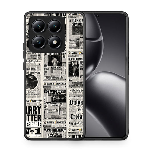 Θήκη Xiaomi 14T Harry Paper από τη Smartfits με σχέδιο στο πίσω μέρος και μαύρο περίβλημα | Xiaomi 14T Harry Paper case with colorful back and black bezels