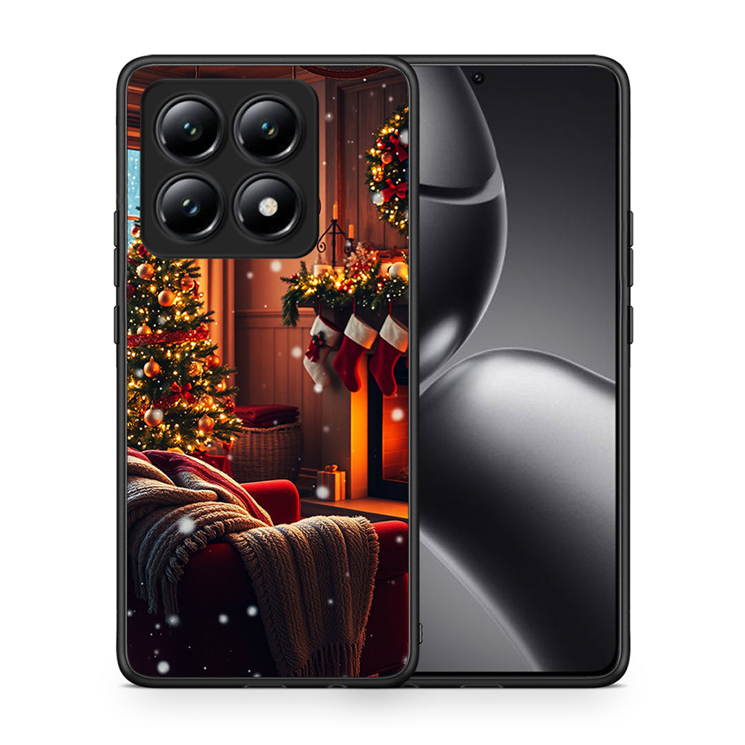 Θήκη Xiaomi 14T Home For Christmas από τη Smartfits με σχέδιο στο πίσω μέρος και μαύρο περίβλημα | Xiaomi 14T Home For Christmas case with colorful back and black bezels