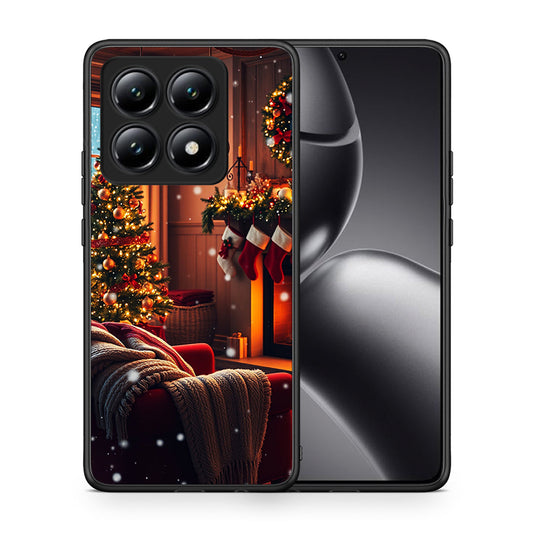 Θήκη Xiaomi 14T Home For Christmas από τη Smartfits με σχέδιο στο πίσω μέρος και μαύρο περίβλημα | Xiaomi 14T Home For Christmas case with colorful back and black bezels