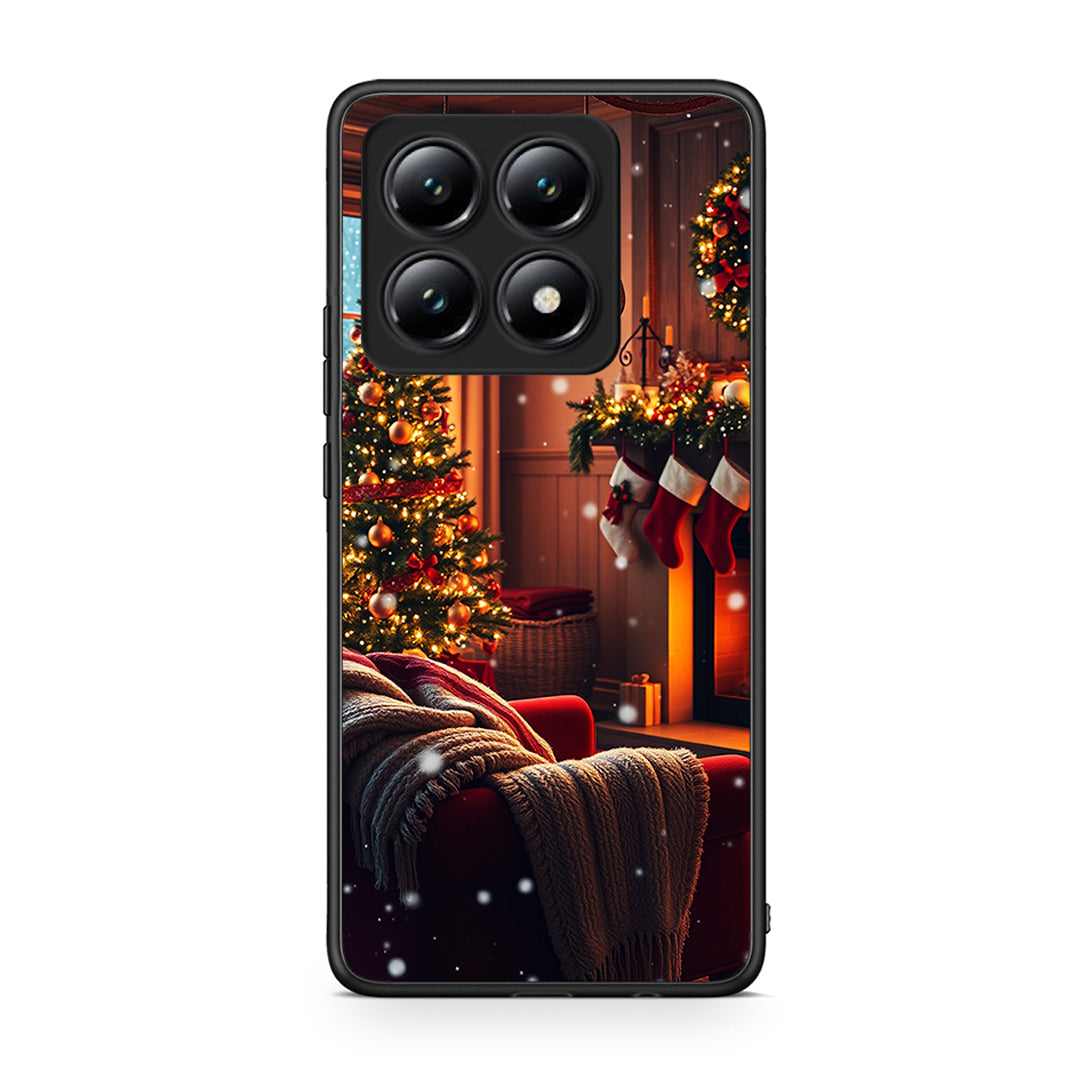 Xiaomi 14T Home For Christmas θήκη από τη Smartfits με σχέδιο στο πίσω μέρος και μαύρο περίβλημα | Smartphone case with colorful back and black bezels by Smartfits
