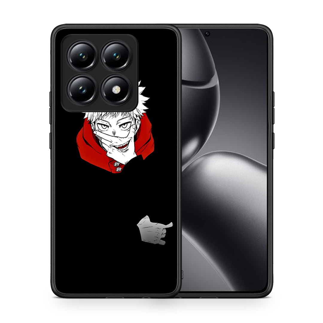 Θήκη Xiaomi 14T Itadori Anime από τη Smartfits με σχέδιο στο πίσω μέρος και μαύρο περίβλημα | Xiaomi 14T Itadori Anime case with colorful back and black bezels