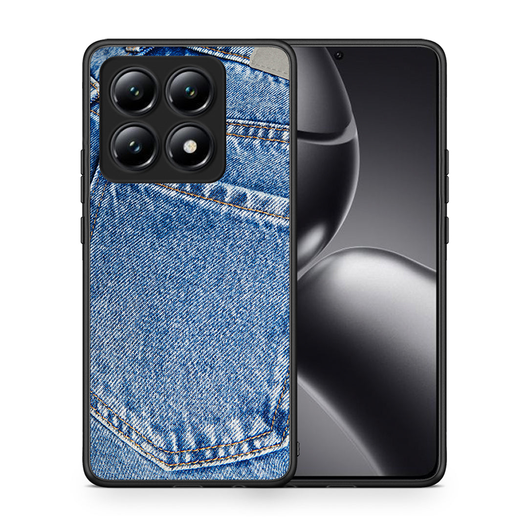Θήκη Xiaomi 14T Jeans Pocket από τη Smartfits με σχέδιο στο πίσω μέρος και μαύρο περίβλημα | Xiaomi 14T Jeans Pocket case with colorful back and black bezels