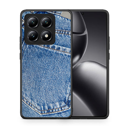 Θήκη Xiaomi 14T Jeans Pocket από τη Smartfits με σχέδιο στο πίσω μέρος και μαύρο περίβλημα | Xiaomi 14T Jeans Pocket case with colorful back and black bezels