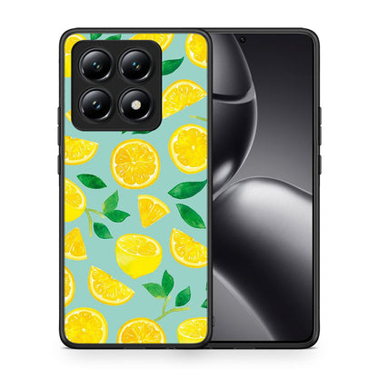 Θήκη Xiaomi 14T Lemons από τη Smartfits με σχέδιο στο πίσω μέρος και μαύρο περίβλημα | Xiaomi 14T Lemons case with colorful back and black bezels