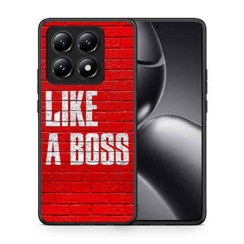 Θήκη Xiaomi 14T Like A Boss από τη Smartfits με σχέδιο στο πίσω μέρος και μαύρο περίβλημα | Xiaomi 14T Like A Boss case with colorful back and black bezels