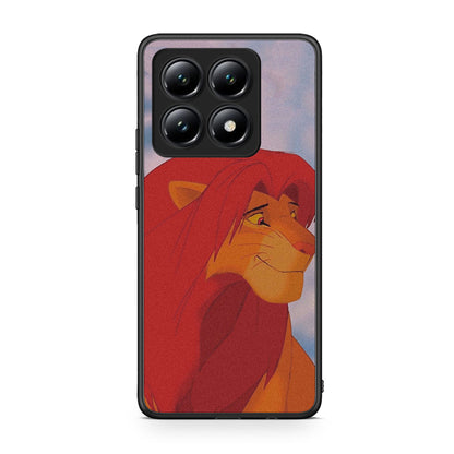 Xiaomi 14T Lion Love 1 Θήκη Αγίου Βαλεντίνου από τη Smartfits με σχέδιο στο πίσω μέρος και μαύρο περίβλημα | Smartphone case with colorful back and black bezels by Smartfits