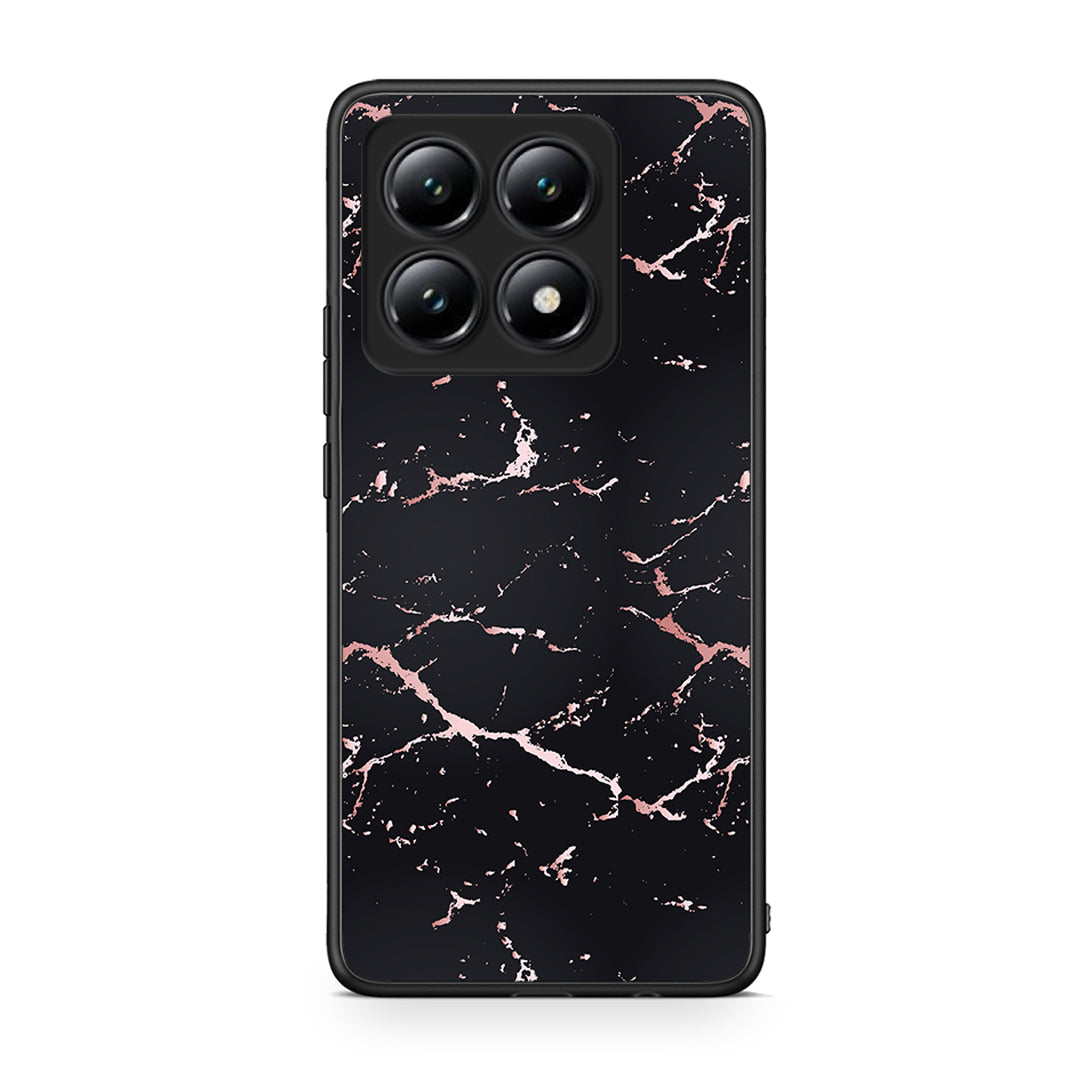 4 - Xiaomi 14T Black Rosegold Marble case, cover, bumper