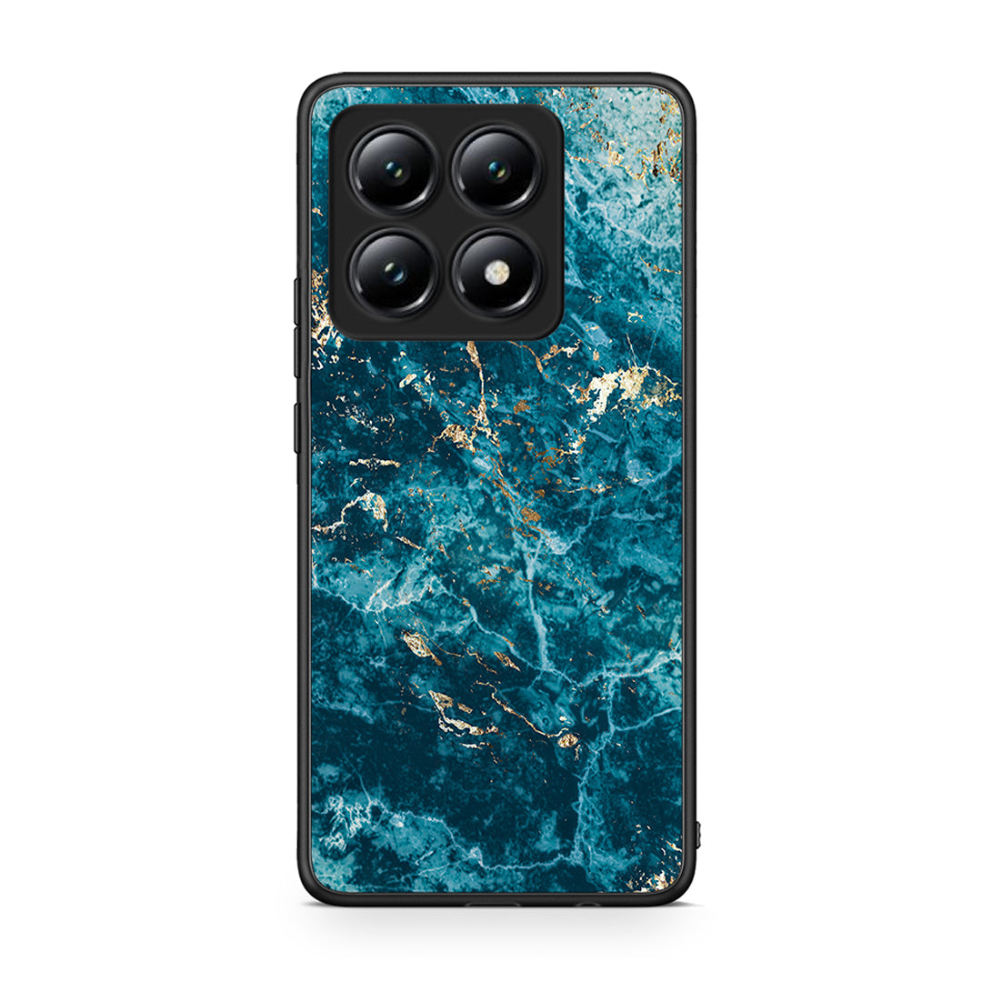 Xiaomi 14T Marble Blue θήκη από τη Smartfits με σχέδιο στο πίσω μέρος και μαύρο περίβλημα | Smartphone case with colorful back and black bezels by Smartfits