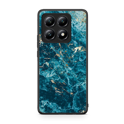 Xiaomi 14T Marble Blue θήκη από τη Smartfits με σχέδιο στο πίσω μέρος και μαύρο περίβλημα | Smartphone case with colorful back and black bezels by Smartfits