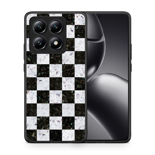 Θήκη Xiaomi 14T Square Geometric Marble από τη Smartfits με σχέδιο στο πίσω μέρος και μαύρο περίβλημα | Xiaomi 14T Square Geometric Marble case with colorful back and black bezels