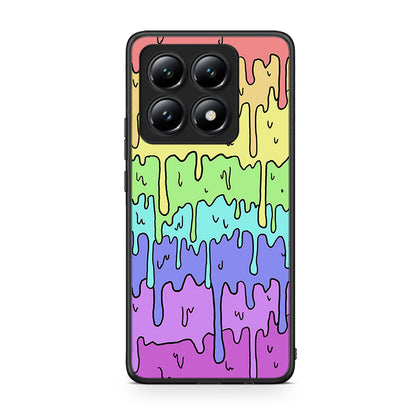 Xiaomi 14T Melting Rainbow θήκη από τη Smartfits με σχέδιο στο πίσω μέρος και μαύρο περίβλημα | Smartphone case with colorful back and black bezels by Smartfits