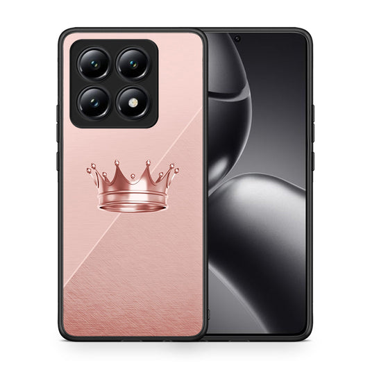 Θήκη Xiaomi 14T Crown Minimal από τη Smartfits με σχέδιο στο πίσω μέρος και μαύρο περίβλημα | Xiaomi 14T Crown Minimal case with colorful back and black bezels