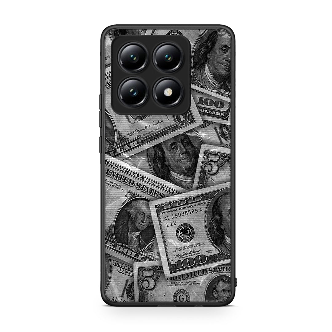 Xiaomi 14T Money Dollars θήκη από τη Smartfits με σχέδιο στο πίσω μέρος και μαύρο περίβλημα | Smartphone case with colorful back and black bezels by Smartfits