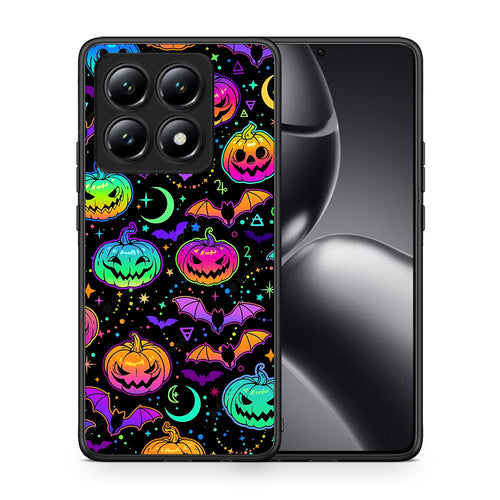 Θήκη Xiaomi 14T Neon Halloween από τη Smartfits με σχέδιο στο πίσω μέρος και μαύρο περίβλημα | Xiaomi 14T Neon Halloween case with colorful back and black bezels