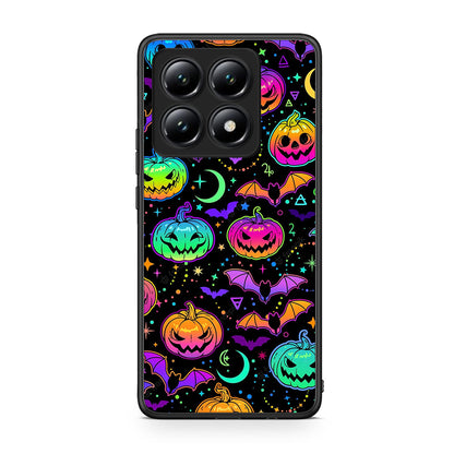 Xiaomi 14T Neon Halloween θήκη από τη Smartfits με σχέδιο στο πίσω μέρος και μαύρο περίβλημα | Smartphone case with colorful back and black bezels by Smartfits