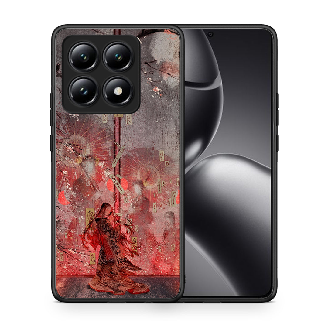 Θήκη Xiaomi 14T Nezuko Kamado από τη Smartfits με σχέδιο στο πίσω μέρος και μαύρο περίβλημα | Xiaomi 14T Nezuko Kamado case with colorful back and black bezels