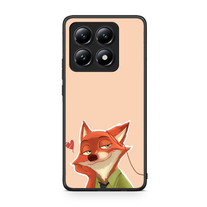 Xiaomi 14T Nick Wilde And Judy Hopps Love 1 θήκη από τη Smartfits με σχέδιο στο πίσω μέρος και μαύρο περίβλημα | Smartphone case with colorful back and black bezels by Smartfits