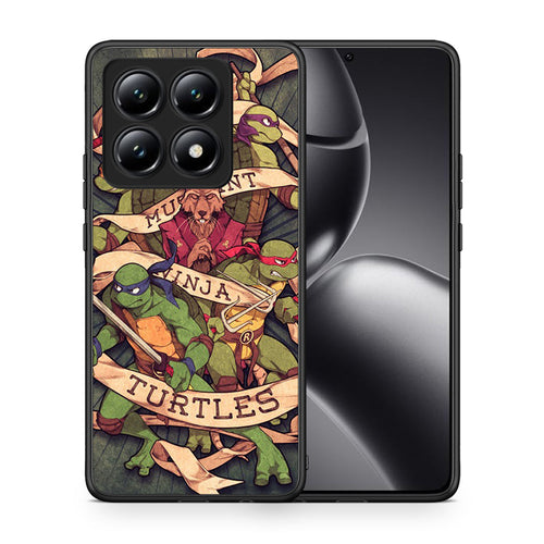 Θήκη Xiaomi 14T Ninja Turtles από τη Smartfits με σχέδιο στο πίσω μέρος και μαύρο περίβλημα | Xiaomi 14T Ninja Turtles case with colorful back and black bezels
